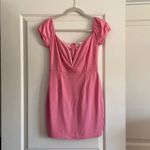 Pink mini dress